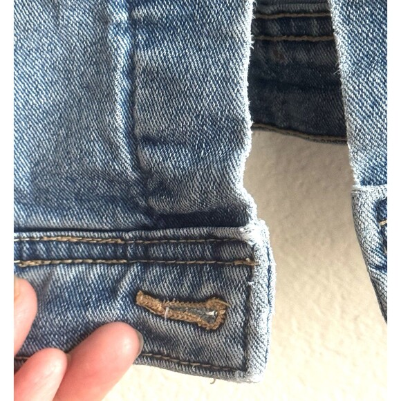 Vtg Sears Womens Roebucks Co Distressed Blue Jean Denim Trucker Jacket Western M - Picture 6 of 15